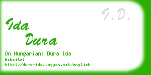 ida dura business card